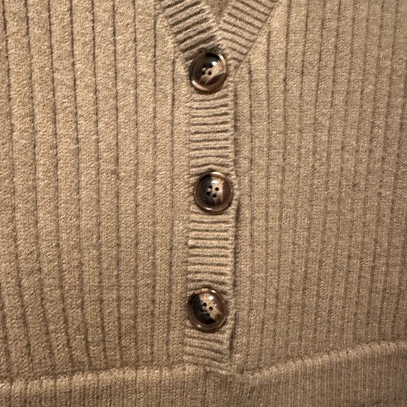 Zara Tan Ribbed Knit Jumpsuit - Picture 6 of 8